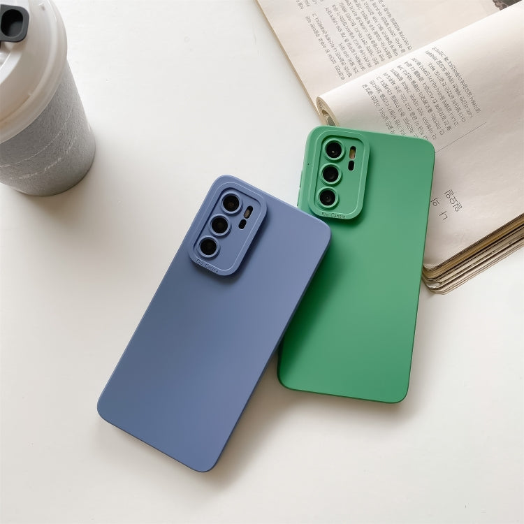 For Huawei P30 Pro Straight Side Liquid Silicone Phone Case(Blue) - Huawei Cases by PMC TechLife | Online Shopping South Africa | PMC TechLife