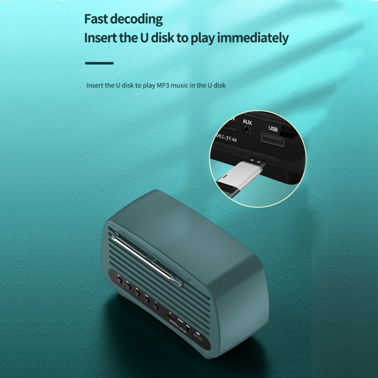 OneDer JY68 Wireless Bluetooth Speaker 3D Surround Stereo FM Radio Music Player Subwoofer(Black) - free shipping - PMC Jewellery - Order now!