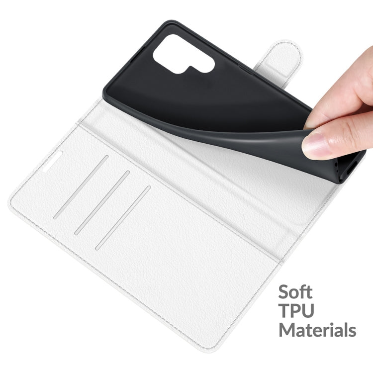 For Samsung Galaxy S22 Ultra 5G Litchi Texture Horizontal Flip Protective Case with Holder & Card Slots & Wallet(White) - Galaxy S22 Ultra 5G Cases by PMC TechLife | Online Shopping South Africa | PMC TechLife | Buy Now Pay Later Mobicred