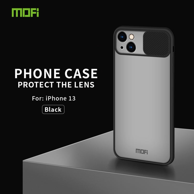 For iPhone 13 MOFI Translucent Frosted PC + TPU Phone Case(Black) - iPhone 13 Cases by MOFI | Online Shopping South Africa | PMC TechLife | Buy Now Pay Later Mobicred