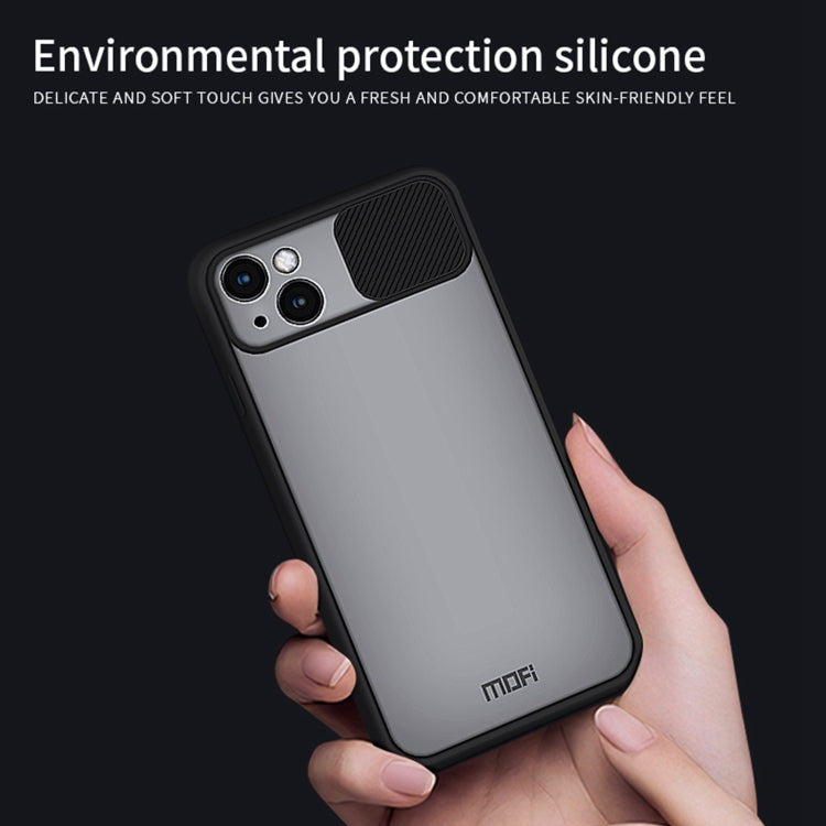 For iPhone 13 MOFI Translucent Frosted PC + TPU Phone Case(Black) - iPhone 13 Cases by MOFI | Online Shopping South Africa | PMC TechLife | Buy Now Pay Later Mobicred