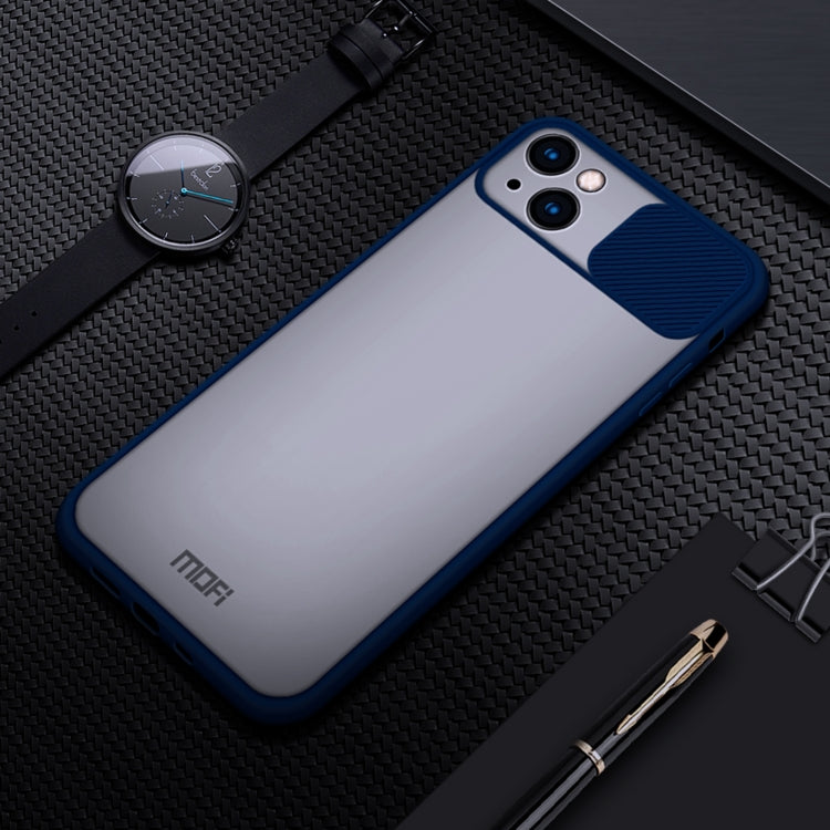 For iPhone 13 MOFI Translucent Frosted PC + TPU Phone Case(Blue) - free shipping - PMC TechLife - Order now!