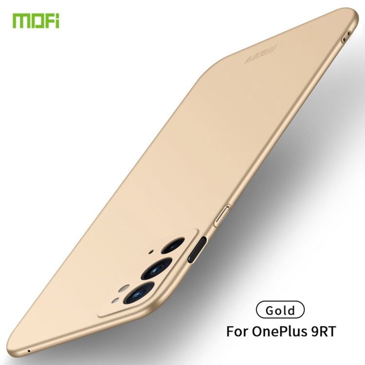 For OnePlus 9RT 5G MOFI Frosted PC Ultra-thin Hard Phone Case(Gold) - OnePlus Cases by MOFI | Online Shopping South Africa | PMC TechLife | Buy Now Pay Later Mobicred
