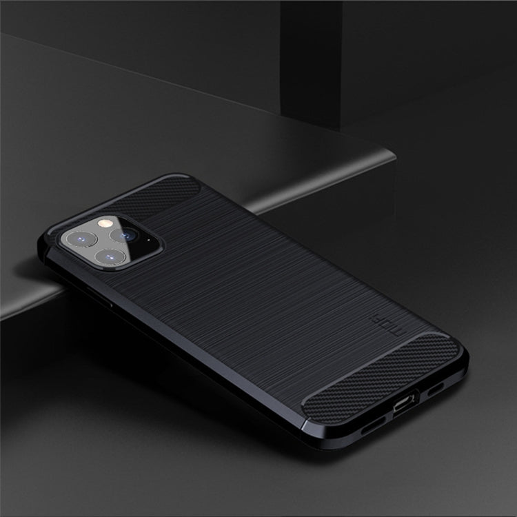 For iPhone 12 Pro Max MOF Gentleness Series Brushed Texture Carbon Fiber Soft TPU Case(Blue) - iPhone 12 Pro Max Cases by MOFI | Online Shopping South Africa | PMC TechLife | Buy Now Pay Later Mobicred