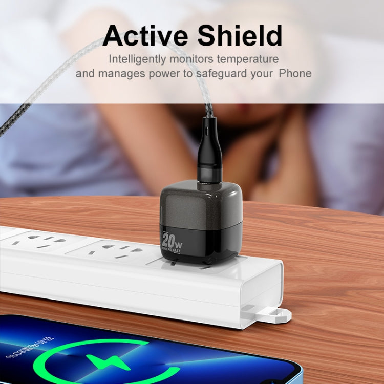 ENKAY APQ-011 Mini PD 20W USB-C / Type-C Port Fast Charger, US Plug(Black) - free shipping - PMC TechLife - Order now!