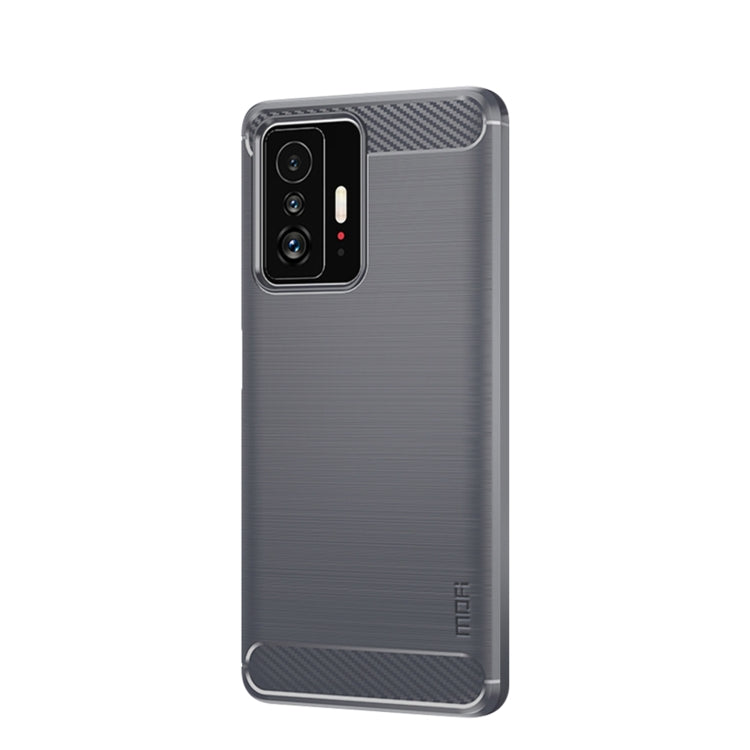 For Xiaomi Mi 11T / 11T Pro MOFI Gentleness Series Brushed Texture Carbon Fiber Soft TPU Phone Case(Gray) - Xiaomi Cases by MOFI | Online Shopping South Africa | PMC TechLife