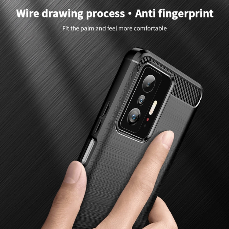 For Xiaomi Mi 11T / 11T Pro MOFI Gentleness Series Brushed Texture Carbon Fiber Soft TPU Phone Case(Gray) - Xiaomi Cases by MOFI | Online Shopping South Africa | PMC TechLife