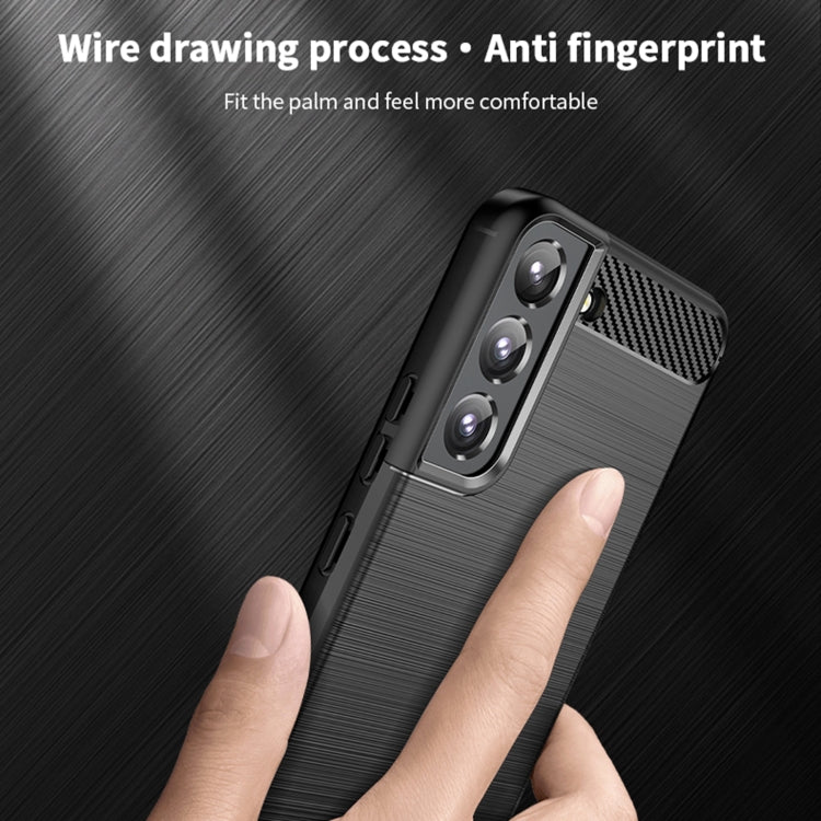 For Samsung Galaxy S22 5G MOFI Gentleness Series Brushed Texture Carbon Fiber Soft TPU Case(Gray) - free shipping - PMC TechLife - Order now!