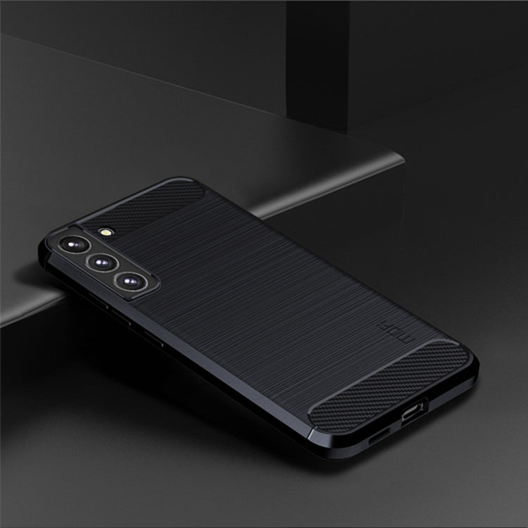 For Samsung Galaxy S22+ 5G MOFI Gentleness Series Brushed Texture Carbon Fiber Soft TPU Case(Blue) - Galaxy S22+ 5G Cases by MOFI | Online Shopping South Africa | PMC TechLife | Buy Now Pay Later Mobicred