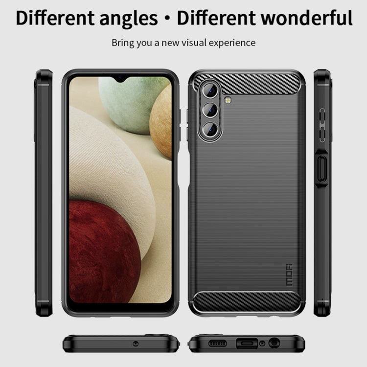 For Samsung Galaxy A13 5G MOFI Gentleness Series Brushed Texture Carbon Fiber Soft TPU Case(Gray) - Galaxy Phone Cases by MOFI | Online Shopping South Africa | PMC TechLife | Buy Now Pay Later Mobicred
