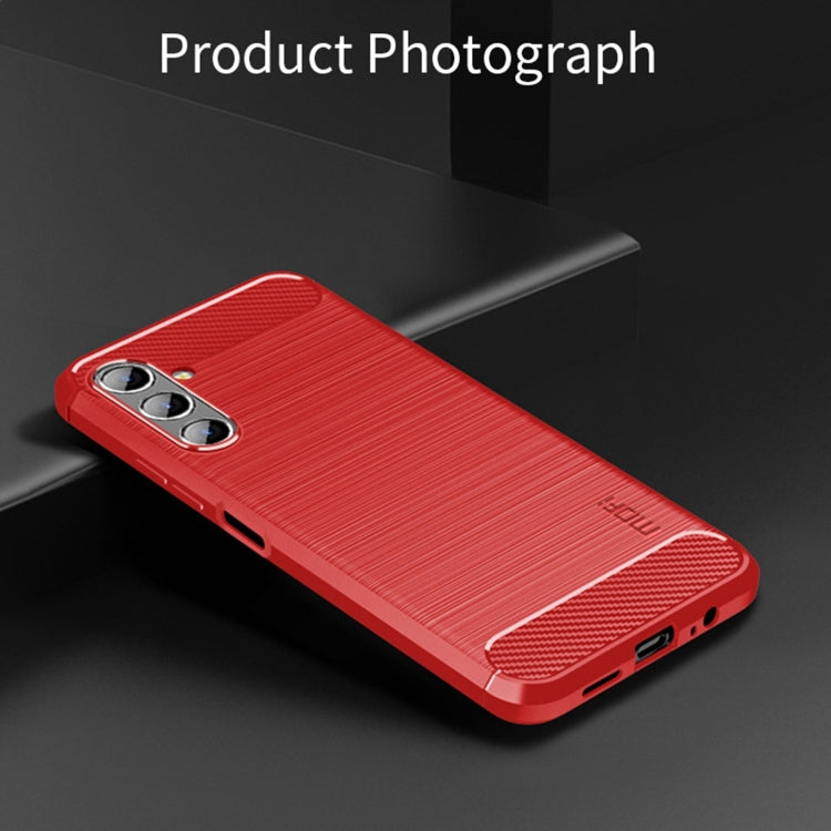 For Samsung Galaxy A13 5G MOFI Gentleness Series Brushed Texture Carbon Fiber Soft TPU Case(Red) - Galaxy Phone Cases by MOFI | Online Shopping South Africa | PMC TechLife | Buy Now Pay Later Mobicred