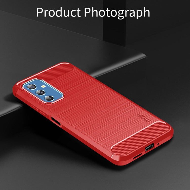 For Samsung Galaxy M52 5G MOFI Gentleness Series Brushed Texture Carbon Fiber Soft TPU Case(Red) - Galaxy Phone Cases by MOFI | Online Shopping South Africa | PMC TechLife | Buy Now Pay Later Mobicred