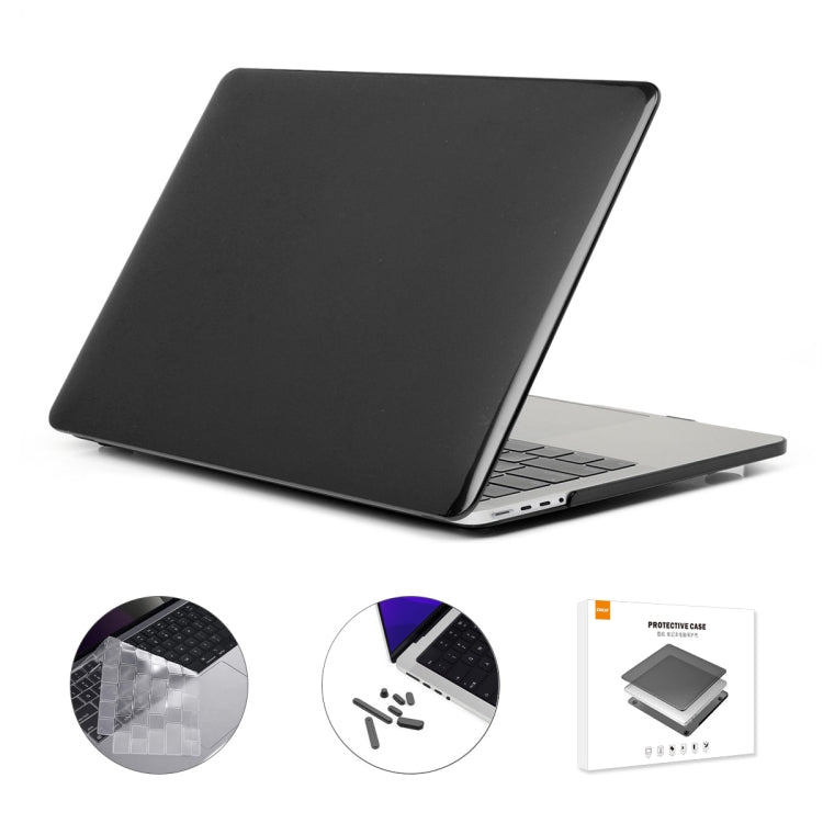 ENKAY Hat-Prince 3 in 1 Crystal Laptop Protective Case + TPU Keyboard Film + Anti-dust Plugs Set for MacBook Pro 16.2 inch A2485 2021/A2880 2023, Version:EU Version(Black) - free shipping - PMC Jewellery - Order now!