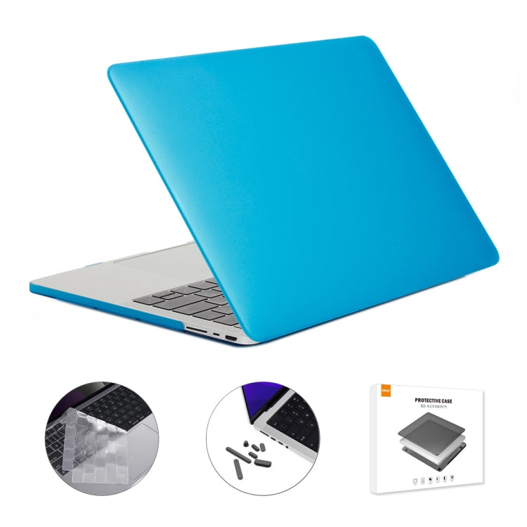 ENKAY Hat-Prince 3 in 1 Matte Laptop Protective Case + TPU Keyboard Film + Anti-dust Plugs Set for MacBook Pro 14.2 inch A2442 2021/A2779 2023, Version:EU Version(Light Blue) - free shipping - PMC Jewellery - Order now!