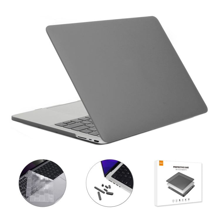 ENKAY Hat-Prince 3 in 1 Matte Laptop Protective Case + TPU Keyboard Film + Anti-dust Plugs Set for MacBook Pro 14.2 inch A2442 2021/A2779 2023, Version:EU Version(Grey) - free shipping - PMC Jewellery - Order now!