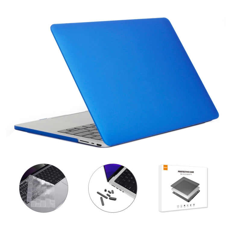 ENKAY Hat-Prince 3 in 1 Matte Laptop Protective Case + TPU Keyboard Film + Anti-dust Plugs Set for MacBook Pro 16.2 inch A2485 2021/A2880 2023, Version:EU Version(Dark Blue) - free shipping - PMC Jewellery - Order now!