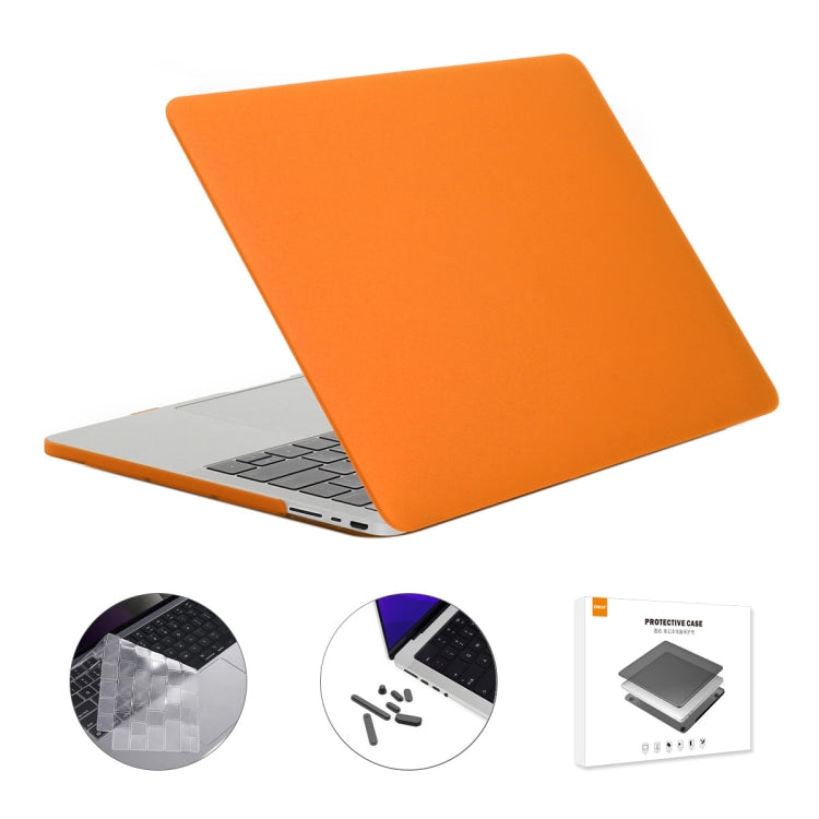 ENKAY Hat-Prince 3 in 1 Matte Laptop Protective Case + TPU Keyboard Film + Anti-dust Plugs Set for MacBook Pro 16.2 inch A2485 2021/A2880 2023, Version:EU Version(Orange) - free shipping - PMC Jewellery - Order now!