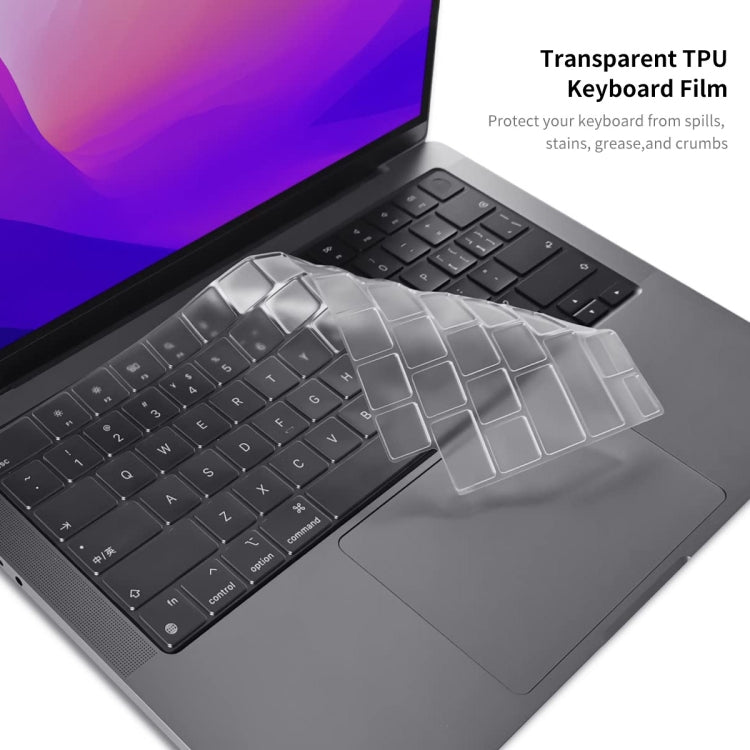ENKAY Hat-Prince 3 in 1 Matte Laptop Protective Case + TPU Keyboard Film + Anti-dust Plugs Set for MacBook Pro 16.2 inch A2485 2021/A2880 2023, Version:EU Version(White) - free shipping - PMC Jewellery - Order now!