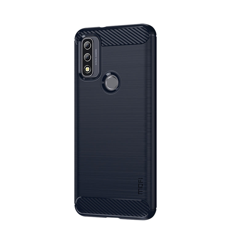 For Motorola Moto G Pure 2021 MOFI Gentleness Series Brushed Texture Carbon Fiber Soft TPU Case(Blue) - Motorola Cases by MOFI | Online Shopping South Africa | PMC TechLife | Buy Now Pay Later Mobicred