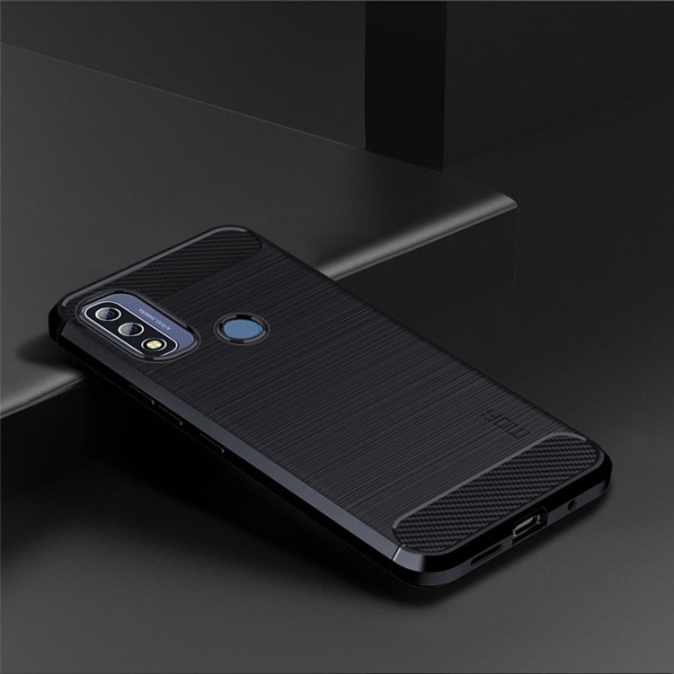 For Motorola Moto G Pure 2021 MOFI Gentleness Series Brushed Texture Carbon Fiber Soft TPU Case(Blue) - Motorola Cases by MOFI | Online Shopping South Africa | PMC TechLife | Buy Now Pay Later Mobicred