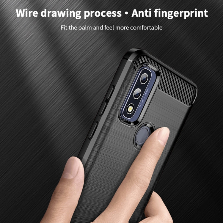 For Motorola Moto G Pure 2021 MOFI Gentleness Series Brushed Texture Carbon Fiber Soft TPU Case(Red) - Motorola Cases by MOFI | Online Shopping South Africa | PMC TechLife | Buy Now Pay Later Mobicred