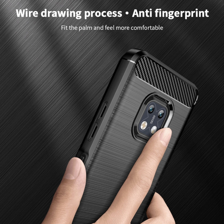 For Nokia XR20 MOFI Gentleness Series Brushed Texture Carbon Fiber Soft TPU Case(Black) - Nokia Cases by MOFI | Online Shopping South Africa | PMC TechLife | Buy Now Pay Later Mobicred