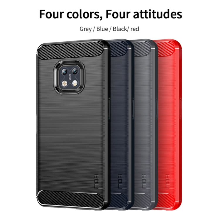 For Nokia XR20 MOFI Gentleness Series Brushed Texture Carbon Fiber Soft TPU Case(Blue) - Nokia Cases by MOFI | Online Shopping South Africa | PMC TechLife | Buy Now Pay Later Mobicred