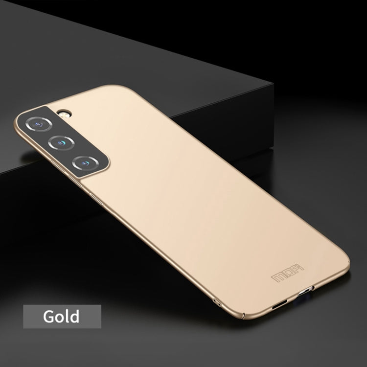 For Samsung Galaxy S22+ 5G MOFI Frosted PC Ultra-thin Hard Phone Case(Gold) - Galaxy S22+ 5G Cases by MOFI | Online Shopping South Africa | PMC TechLife