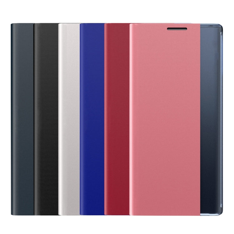 For Samsung Galaxy S22 Ultra 5G Plain Texture Cloth Attraction Flip Holder Leather Phone Case(Dark Blue) - Galaxy S22 Ultra 5G Cases by PMC TechLife | Online Shopping South Africa | PMC TechLife