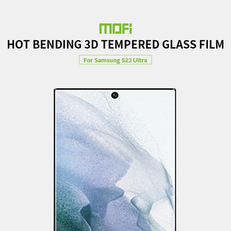 For Samsung Galaxy S22 Ultra 5G MOFI 9H 3D Hot Bend Explosion-Proof Tempered Glass Full Film(Black) - free shipping - PMC TechLife - Order now!