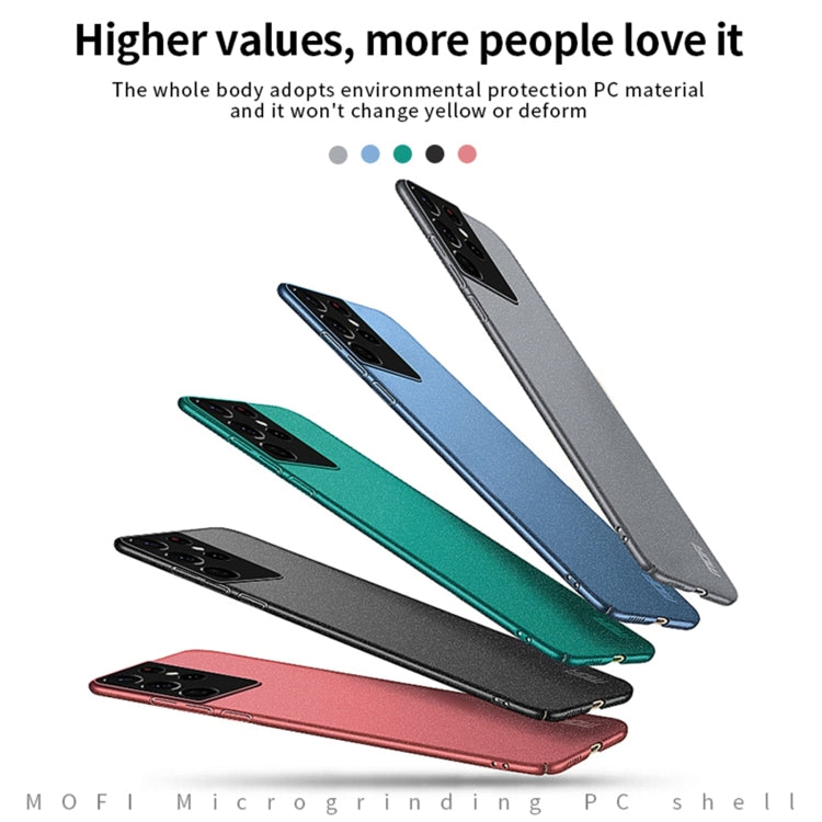 For Samsung Galaxy S21 Ultra 5G MOFI Fandun Series Frosted Ultra-thin PC Hard Phone Case(Blue) - free shipping - PMC TechLife - Order now!