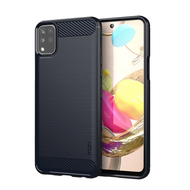 For LG K42 MOFI Gentleness Brushed Carbon Fiber Soft TPU Case(Blue) - LG by MOFI | Online Shopping South Africa | PMC TechLife | Buy Now Pay Later Mobicred