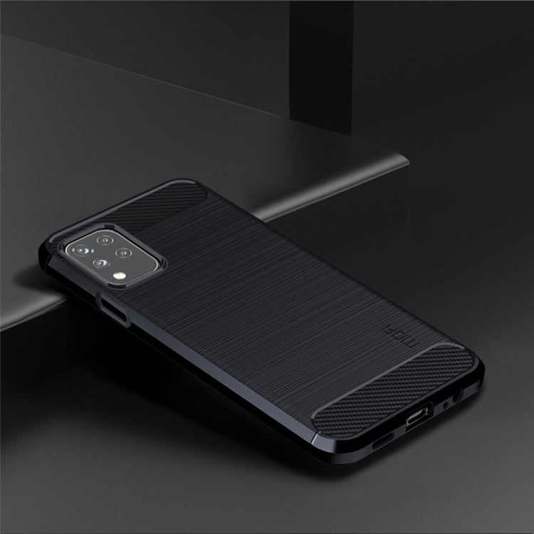 For LG K42 MOFI Gentleness Brushed Carbon Fiber Soft TPU Case(Blue) - LG by MOFI | Online Shopping South Africa | PMC TechLife | Buy Now Pay Later Mobicred