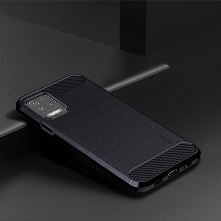 For LG K52 / K62 / K62+ / Q52 / Q62  MOFI Gentleness Brushed Carbon Fiber Soft TPU Case(Blue) - LG Cases by MOFI | Online Shopping South Africa | PMC TechLife | Buy Now Pay Later Mobicred