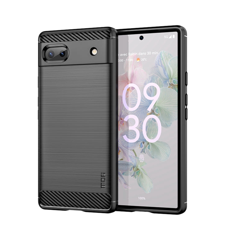 For Google Pixel 6A MOFI Gentleness Brushed Carbon Fiber Soft TPU Case(Black) - Google Cases by MOFI | Online Shopping South Africa | PMC TechLife | Buy Now Pay Later Mobicred