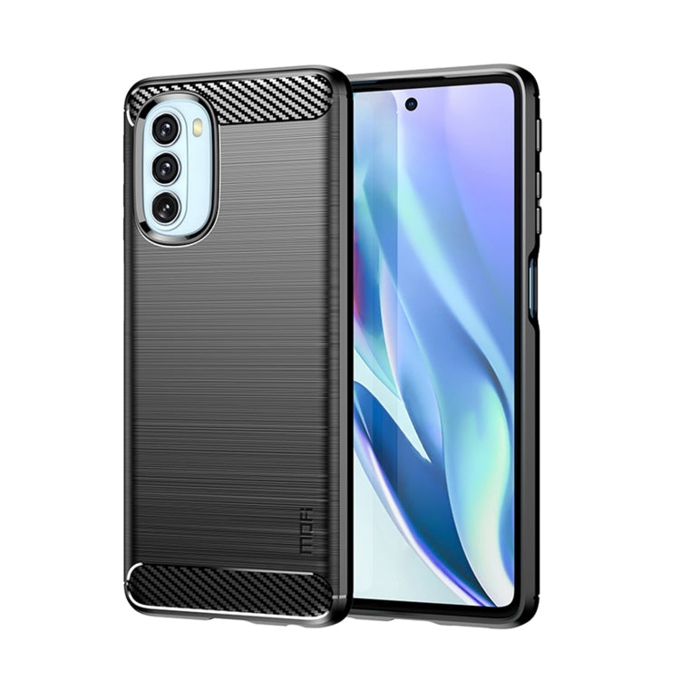 For Motorola Moto G51  5G MOFI Gentleness Brushed Carbon Fiber Soft TPU Case(Black) - free shipping - PMC TechLife - Order now!