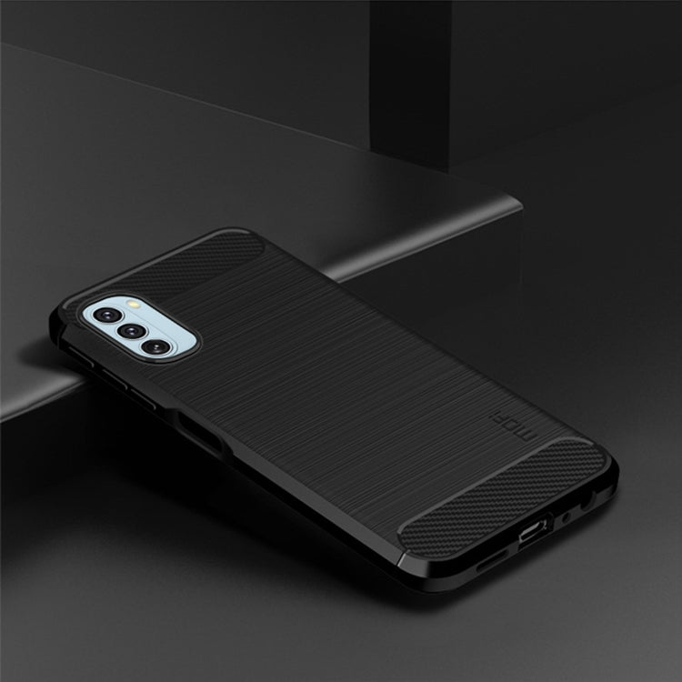 For Motorola Moto G51  5G MOFI Gentleness Brushed Carbon Fiber Soft TPU Case(Black) - free shipping - PMC TechLife - Order now!