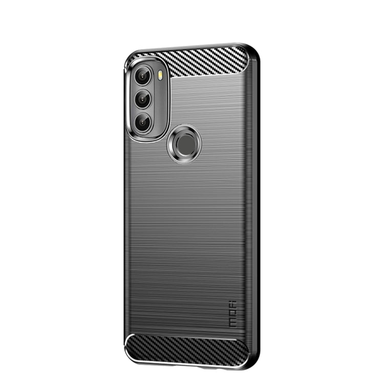 For Motorola Moto G71 5G MOFI Gentleness Brushed Carbon Fiber Soft TPU Case(Black) - Motorola Cases by MOFI | Online Shopping South Africa | PMC TechLife | Buy Now Pay Later Mobicred