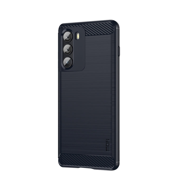 For Motorola Moto G200 5G / Edge S30 MOFI Gentleness Brushed Carbon Fiber Soft TPU Case(Blue) - Motorola Cases by MOFI | Online Shopping South Africa | PMC TechLife | Buy Now Pay Later Mobicred
