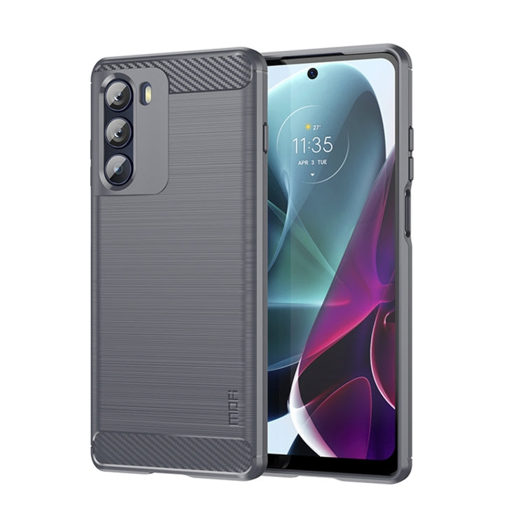 For Motorola Moto G200 5G / Edge S30 MOFI Gentleness Brushed Carbon Fiber Soft TPU Case(Gray) - Motorola Cases by MOFI | Online Shopping South Africa | PMC TechLife | Buy Now Pay Later Mobicred