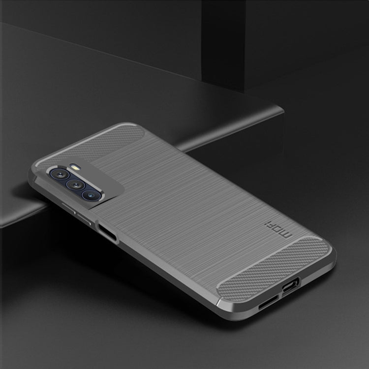For Motorola Moto G200 5G / Edge S30 MOFI Gentleness Brushed Carbon Fiber Soft TPU Case(Gray) - Motorola Cases by MOFI | Online Shopping South Africa | PMC TechLife | Buy Now Pay Later Mobicred