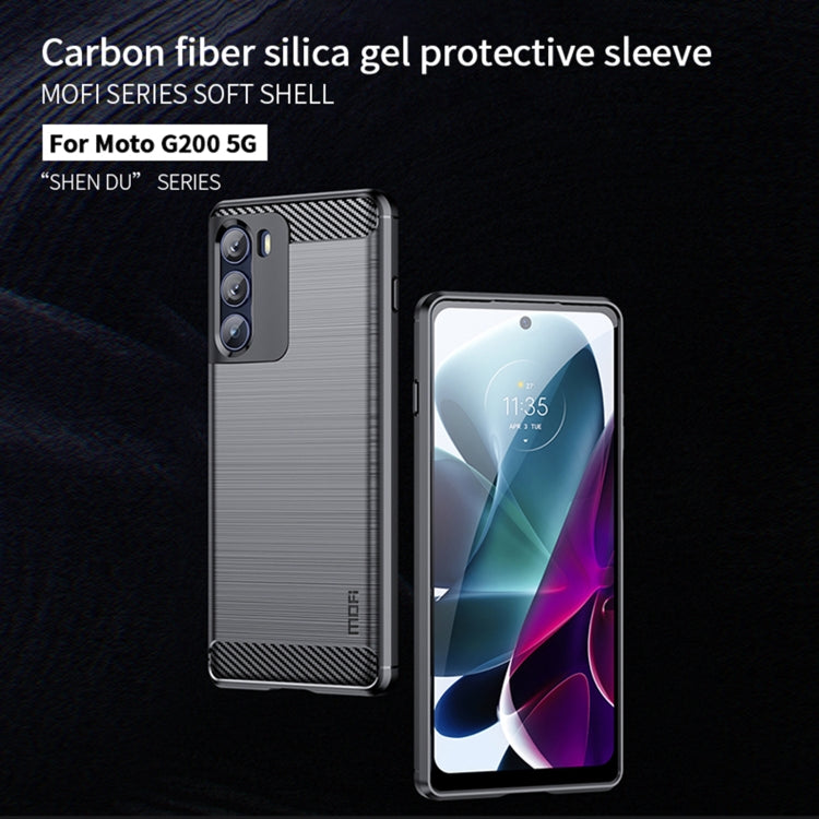 For Motorola Moto G200 5G / Edge S30 MOFI Gentleness Brushed Carbon Fiber Soft TPU Case(Red) - free shipping - PMC TechLife - Order now!