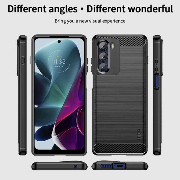 For Motorola Moto G200 5G / Edge S30 MOFI Gentleness Brushed Carbon Fiber Soft TPU Case(Red) - free shipping - PMC TechLife - Order now!