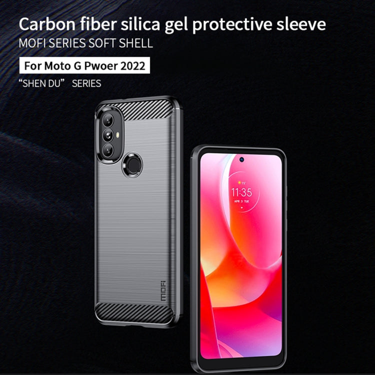For Motorola Moto G Power 2022 MOFI Gentleness Brushed Carbon Fiber Soft TPU Case(Gray) - free shipping - PMC TechLife - Order now!