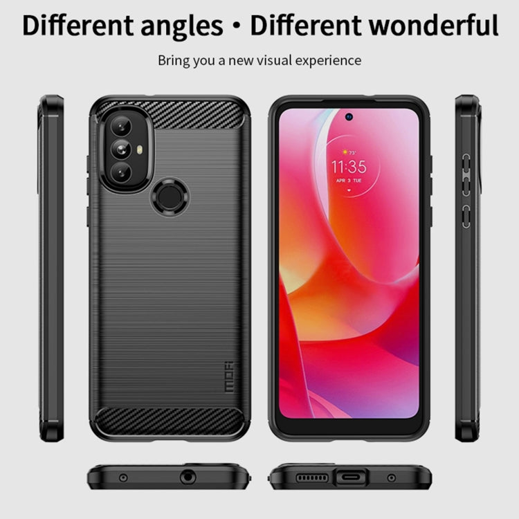For Motorola Moto G Power 2022 MOFI Gentleness Brushed Carbon Fiber Soft TPU Case(Gray) - free shipping - PMC TechLife - Order now!