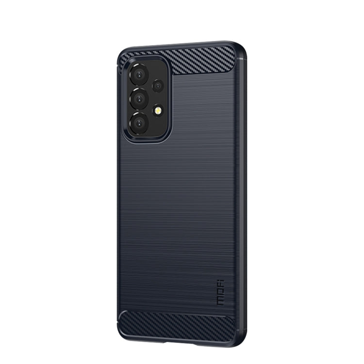 For Samsung Galaxy A53 5G  MOFI Gentleness Brushed Carbon Fiber Soft TPU Case(Blue) - Galaxy Phone Cases by MOFI | Online Shopping South Africa | PMC TechLife | Buy Now Pay Later Mobicred