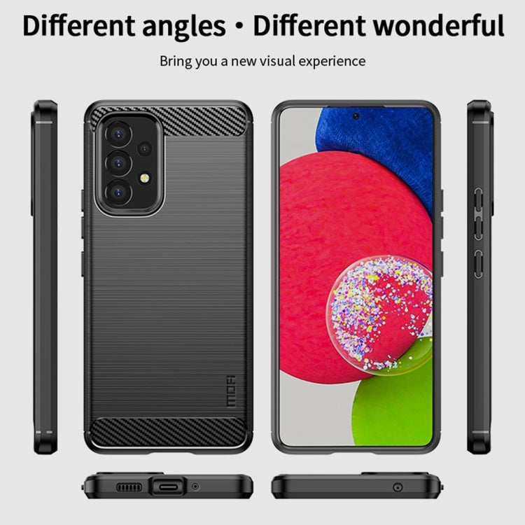 For Samsung Galaxy A53 5G MOFI Gentleness Brushed Carbon Fiber Soft TPU Case(Red) - free shipping - PMC TechLife - Order now!