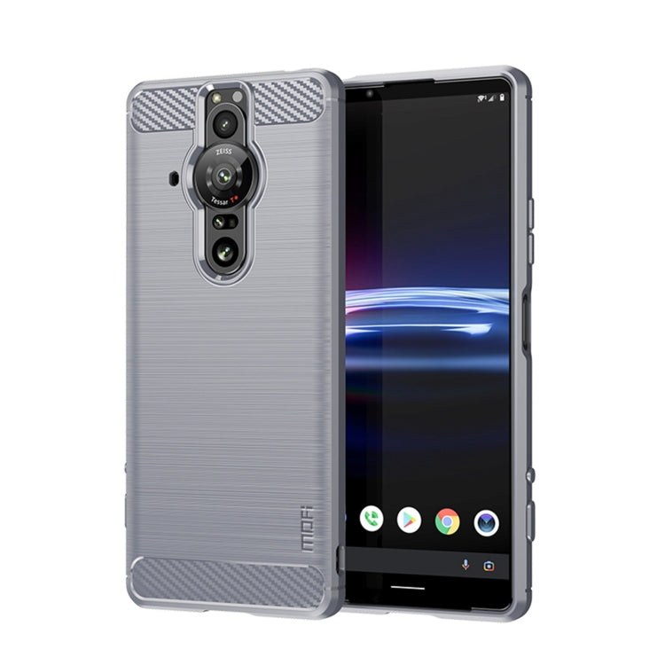 For Sony Xperia Pro-I MOFI Gentleness Brushed Carbon Fiber Soft TPU Case(Grey) - Sony Cases by MOFI | Online Shopping South Africa | PMC TechLife