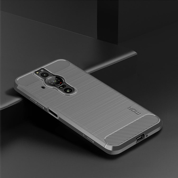For Sony Xperia Pro-I MOFI Gentleness Brushed Carbon Fiber Soft TPU Case(Grey) - Sony Cases by MOFI | Online Shopping South Africa | PMC TechLife