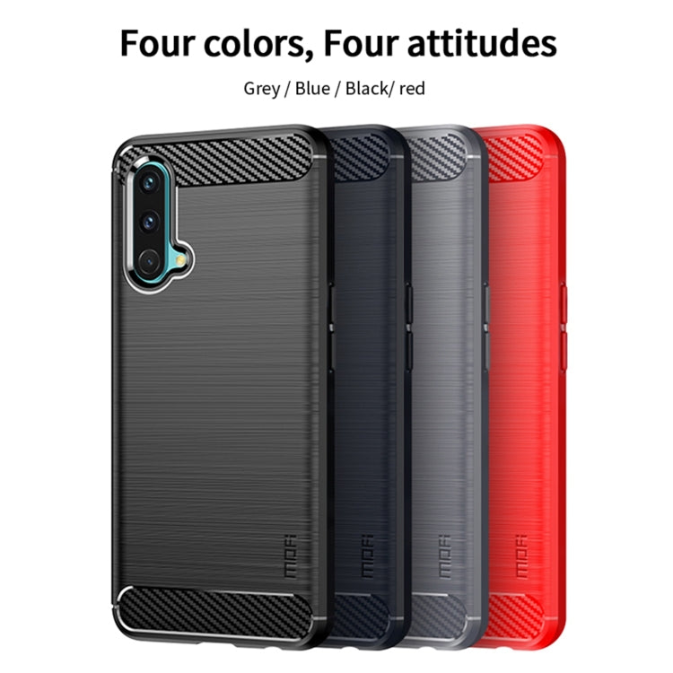 For OnePlus Nord CE 5G MOFI Gentleness Brushed Carbon Fiber Soft TPU Case(Grey) - OnePlus Cases by MOFI | Online Shopping South Africa | PMC TechLife | Buy Now Pay Later Mobicred